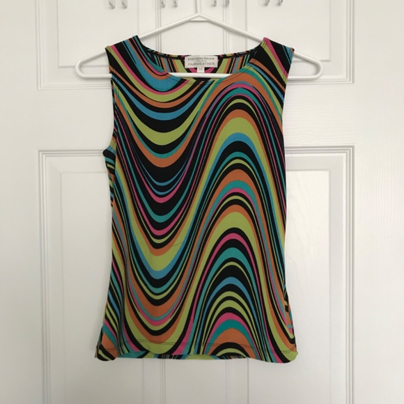 Y2K Beechers Brook for Fairweather Groovy Top S Retro Wavy Festival Rave - Picture 3 of 6